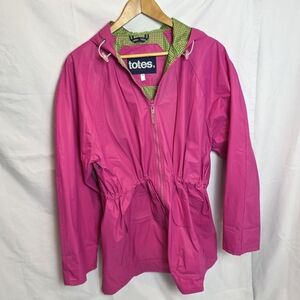 Totes Women's Pink Utility Jacket with Green Lining